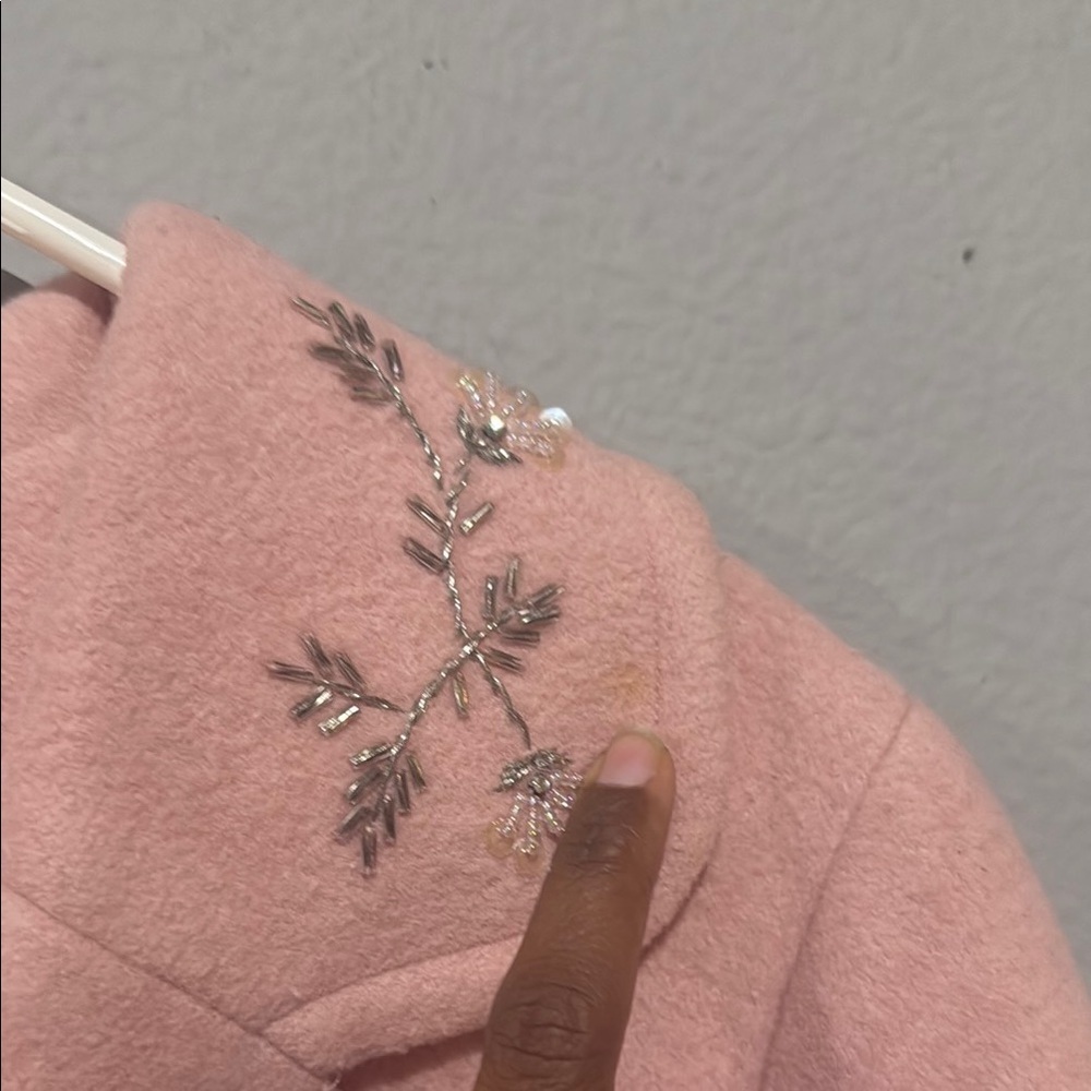 Vintage y2k Karen Kane Pink Blazer with Metallic Embellishments Sz large - Picture 13 of 14